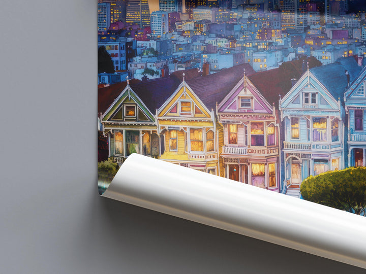 San Francisco Bay Area Watercolor Poster SF Bay Area California Travel Print Wall Art SF Bay Area Home Decor SF Bay Area Gift Art Lovers