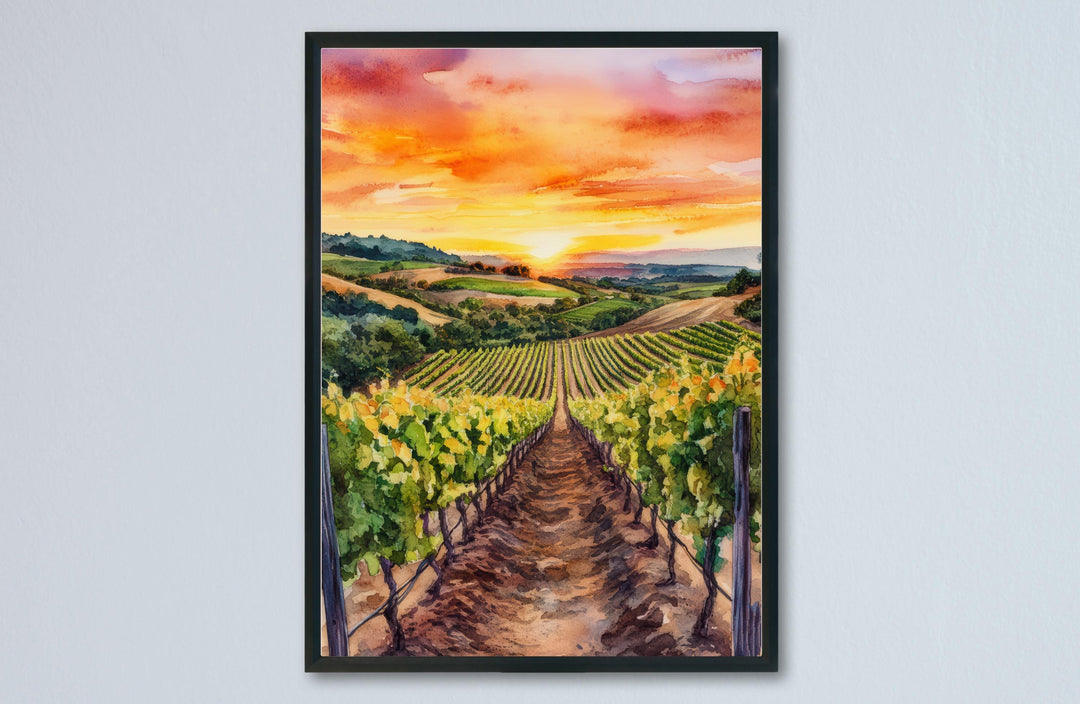 Paso Robles Watercolor Poster Paso Robles California Travel Print Wall Art Paso Robles Home Decor Paso Robles Gift Wine Country Art