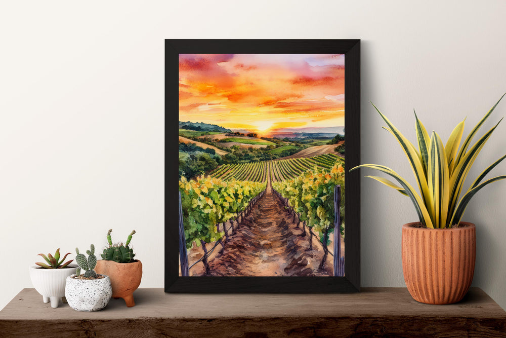 Paso Robles Watercolor Poster Paso Robles California Travel Print Wall Art Paso Robles Home Decor Paso Robles Gift Wine Country Art