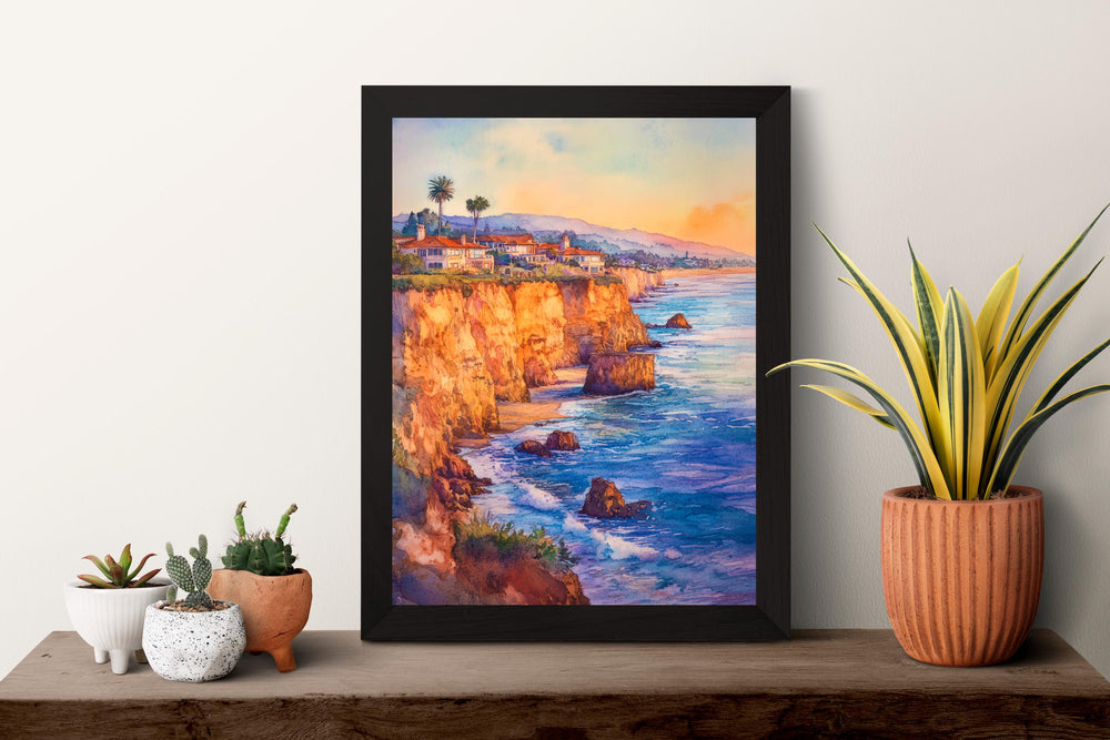 Newport Beach Watercolor Poster Newport Beach California Travel Print Wall Art Newport Beach Home Decor Newport Beach Gift Art Lovers Beach