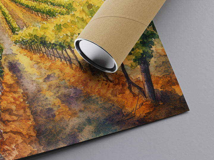 Napa Valley Watercolor Poster Napa Valley California Travel Print Wall Art Napa Valley Home Decor Napa Valley Gift Art Lovers Wine Country