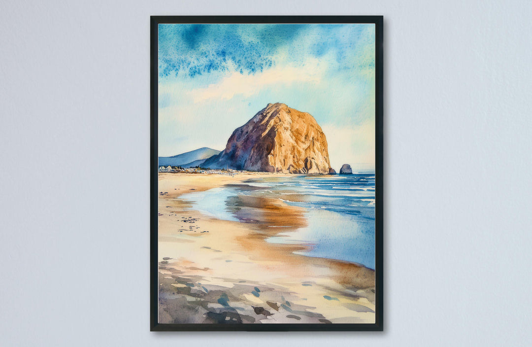 Morro Bay Watercolor Poster Morro Bay California Travel Print Wall Art Morro Bay Home Decor Morro Bay Gift Art Lovers Coastal