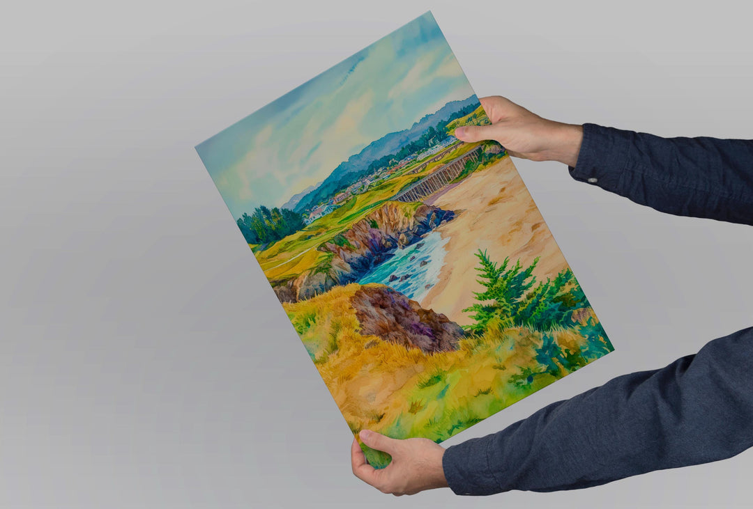 Mendocino Watercolor Poster Mendocino California Travel Print Wall Art Mendocino Home Decor Mendocino Gift Art Lovers Coastal Village