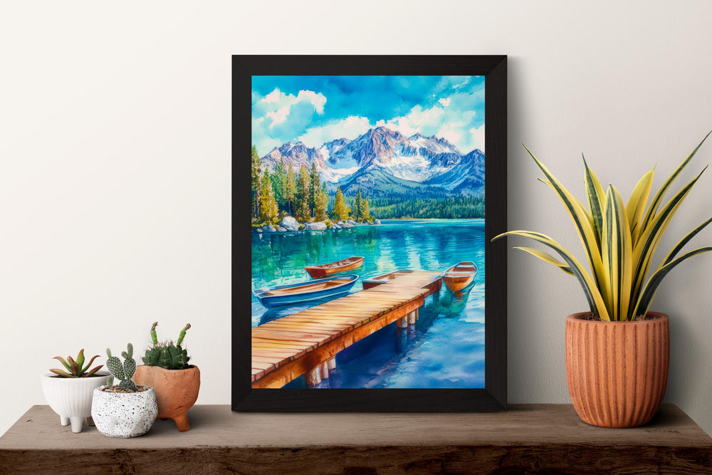 Mammoth Lakes Watercolor Poster Mammoth Lakes California Travel Print Wall Art Mammoth Lakes Home Decor Mammoth Lakes Gift Art Lovers