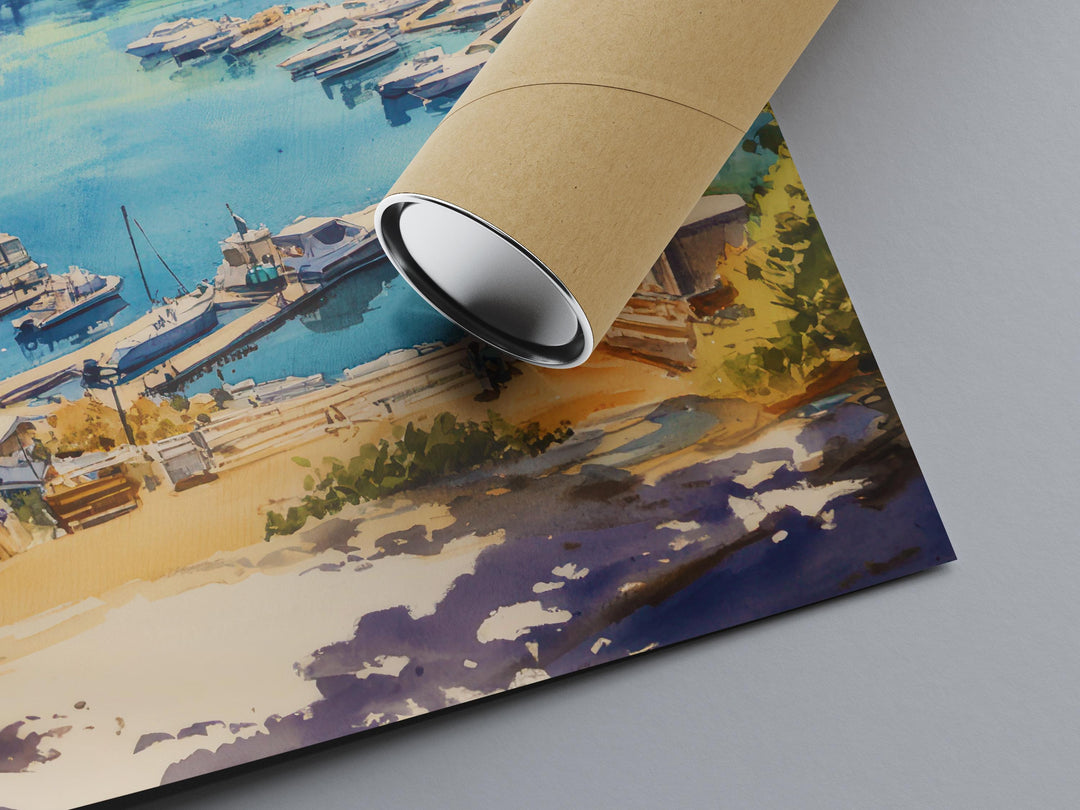 Lake Arrowhead Watercolor Poster Lake Arrowhead California Travel Print Wall Art Lake Arrowhead Home Decor Lake Arrowhead Gift Art Lovers