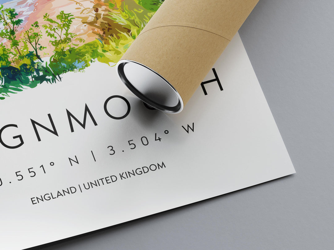 Teignmouth Watercolor Poster Teignmouth Devon Travel Print Wall Art Teignmouth Home Decor Teignmouth Gift Art Lovers UK Coastal Town
