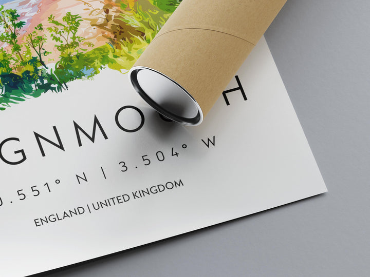 Teignmouth Watercolor Poster Teignmouth Devon Travel Print Wall Art Teignmouth Home Decor Teignmouth Gift Art Lovers UK Coastal Town