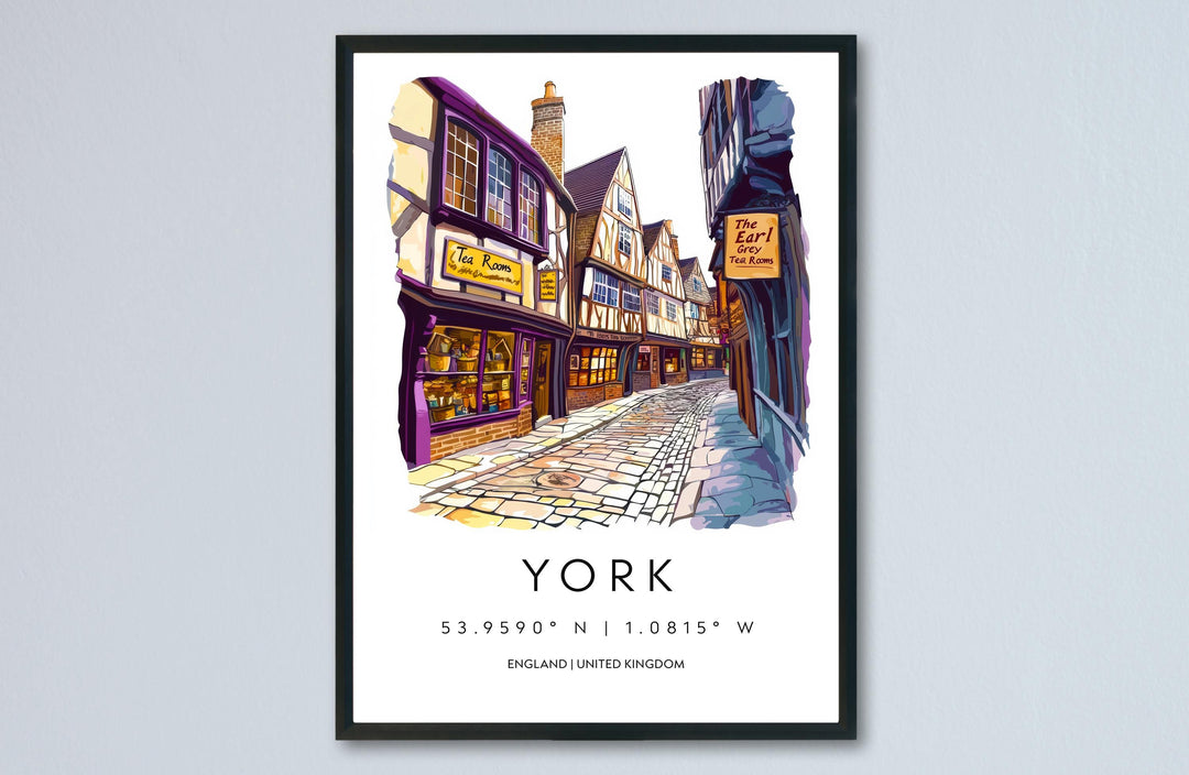 York Watercolor Poster York England Travel Print Wall Art York Home Decor York Gift Art Lovers UK Historic City