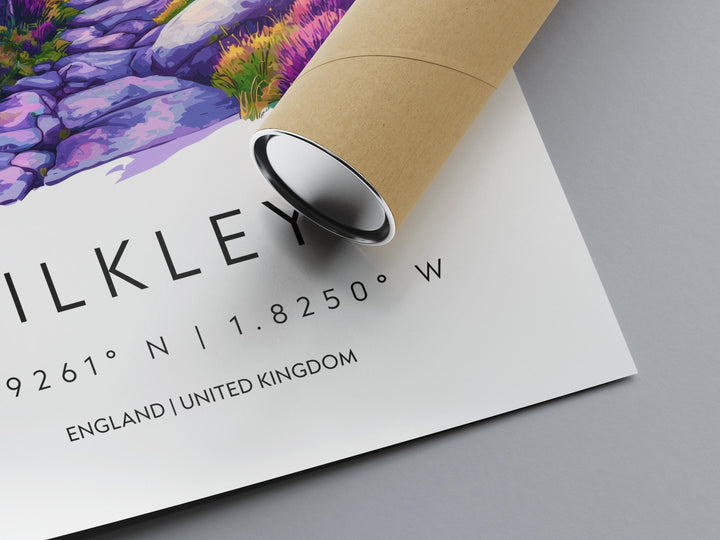 Ilkley Watercolor Poster Ilkley England Travel Print Wall Art Ilkley Home Decor Ilkley Gift Art Lovers Yorkshire Dales