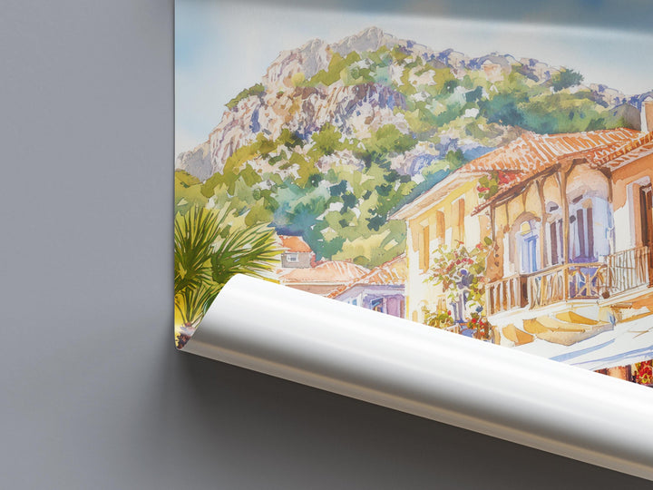 Nafplio Watercolor Poster Greece Travel Print Wall Art Home Decor Gift Greek Town Souvenir Bourtzi Castle Palamidi Old Town Wall Decor