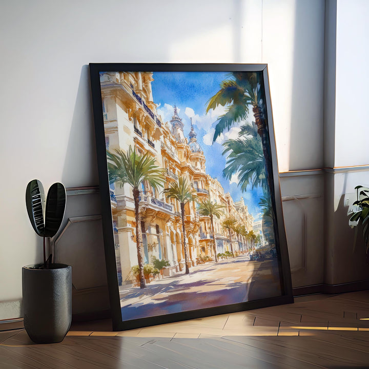 Valencia Watercolor Poster Spain Travel Print Wall Art Home Decor Gift Spanish City Souvenir Arts Science Beach Wall Decor Hanging