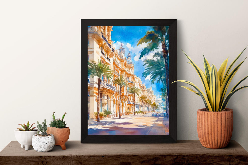 Valencia Watercolor Poster Spain Travel Print Wall Art Home Decor Gift Spanish City Souvenir Arts Science Beach Wall Decor Hanging