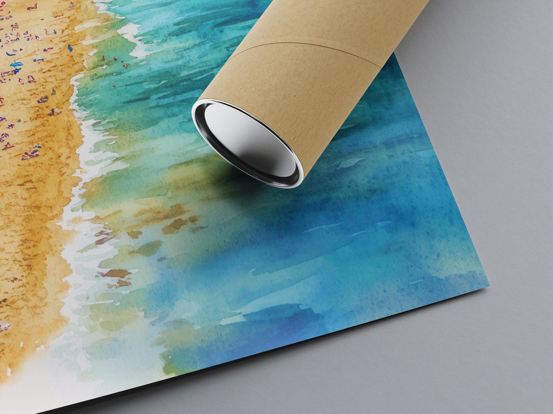 Costa Blanca Watercolor Poster Spain Travel Print Wall Art Home Decor Gift Valencian Beaches Sun Wall Decor Hanging
