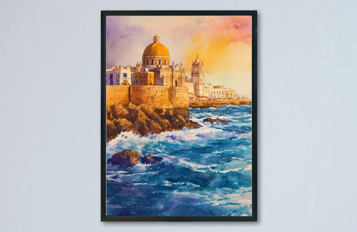 Cadiz Watercolor Poster Wall Art Cadiz Wall Hanging Home Décor Cadiz Gift Art Lovers Spain Art Lover Gift