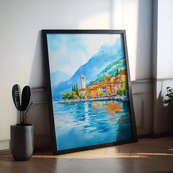 Lake Garda Watercolor Poster Wall Art Lake Garda Wall Hanging Home Décor Lake Garda Gift Art Lovers Italy Art Lover Gift Souvenir Print