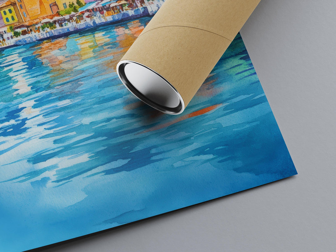 Lake Garda Watercolor Poster Wall Art Lake Garda Wall Hanging Home Décor Lake Garda Gift Art Lovers Italy Art Lover Gift Souvenir Print