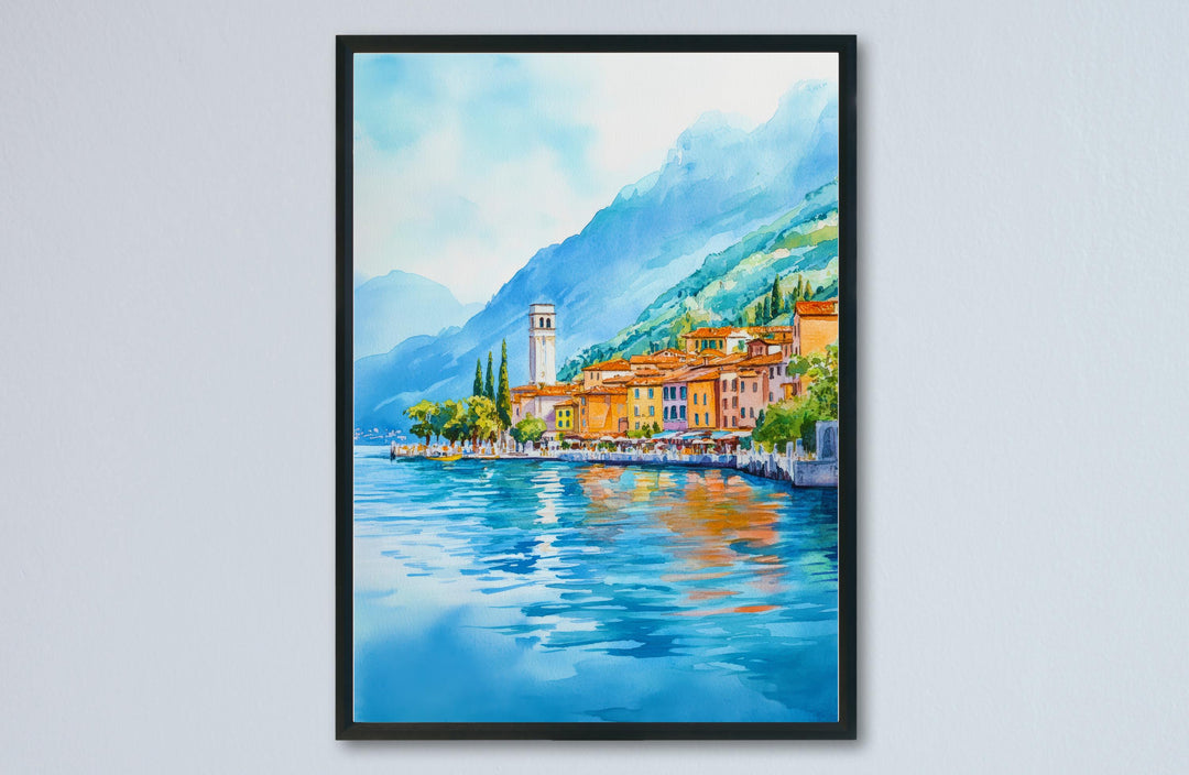Lake Garda Watercolor Poster Wall Art Lake Garda Wall Hanging Home Décor Lake Garda Gift Art Lovers Italy Art Lover Gift Souvenir Print