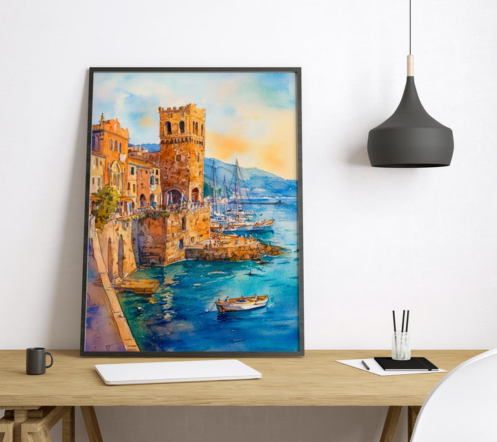 Genoa Watercolor Poster Wall Art Genoa Wall Decor Home Décor Genoa Gift Art Lovers Italy Art Lover Gift Travel Souvenir Print