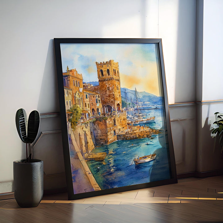 Genoa Watercolor Poster Wall Art Genoa Wall Decor Home Décor Genoa Gift Art Lovers Italy Art Lover Gift Travel Souvenir Print