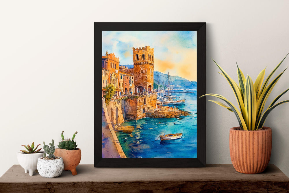 Genoa Watercolor Poster Wall Art Genoa Wall Decor Home Décor Genoa Gift Art Lovers Italy Art Lover Gift Travel Souvenir Print