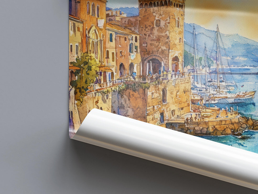 Genoa Watercolor Poster Wall Art Genoa Wall Decor Home Décor Genoa Gift Art Lovers Italy Art Lover Gift Travel Souvenir Print