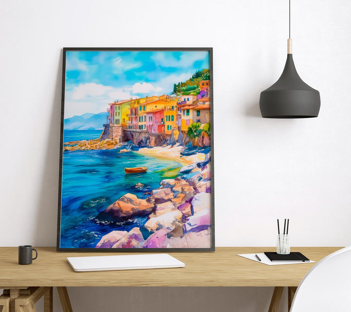 Genoa Watercolor Poster Wall Art Genoa Wall Decor Home Décor Genoa Gift Art Lovers Italy Art Lover Gift Travel Souvenir Print