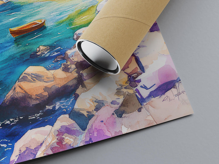 Genoa Watercolor Poster Wall Art Genoa Wall Decor Home Décor Genoa Gift Art Lovers Italy Art Lover Gift Travel Souvenir Print