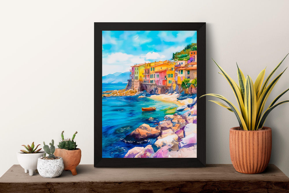 Genoa Watercolor Poster Wall Art Genoa Wall Decor Home Décor Genoa Gift Art Lovers Italy Art Lover Gift Travel Souvenir Print