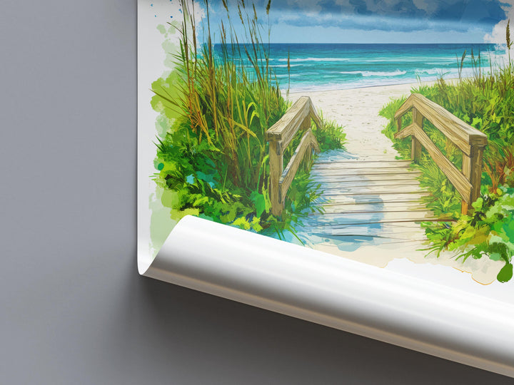 Vero Beach Watercolor Poster Wall Art Vero Beach Wall Decor Home Décor Vero Beach Gift USA Art Lover Gift, Travel Souvenir Print
