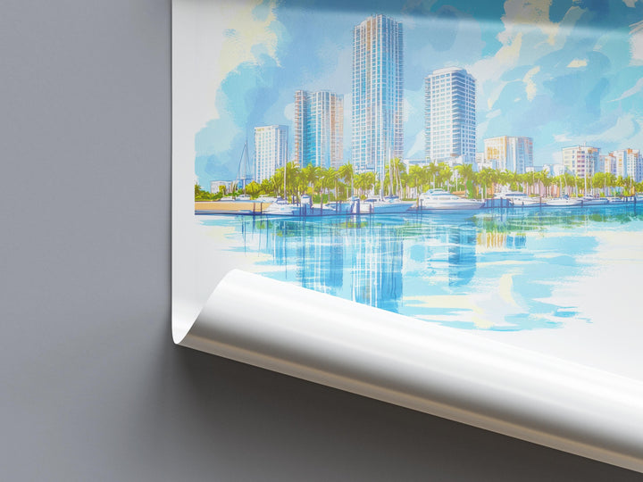 St. Petersburg Watercolor Poster Wall Art Wall Decor Home Décor St. Petersburg Gift USA Art Lover Gift, Travel Souvenir Print