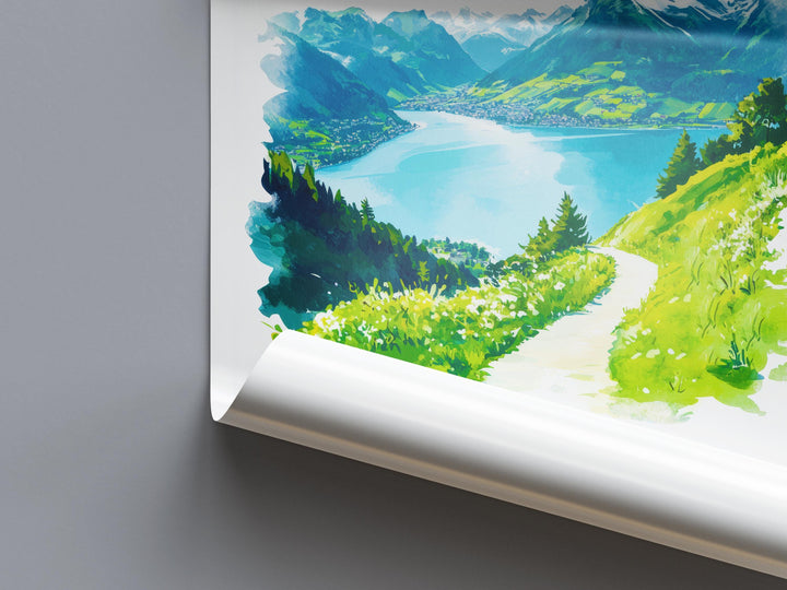 Stoos Watercolor Poster Wall Art Stoos Wall Decor Home Décor Stoos Gift Switzerland Art Lover Gift, Travel Souvenir Print