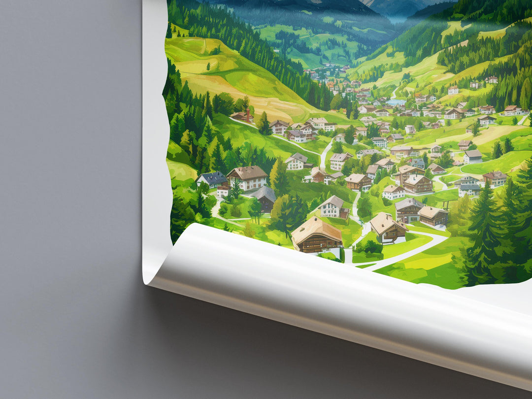 Saalbach Watercolor Poster Wall Art Saalbach Wall Decor Home Décor Saalbach Gift Austria Art Lover Gift, Travel Souvenir Print