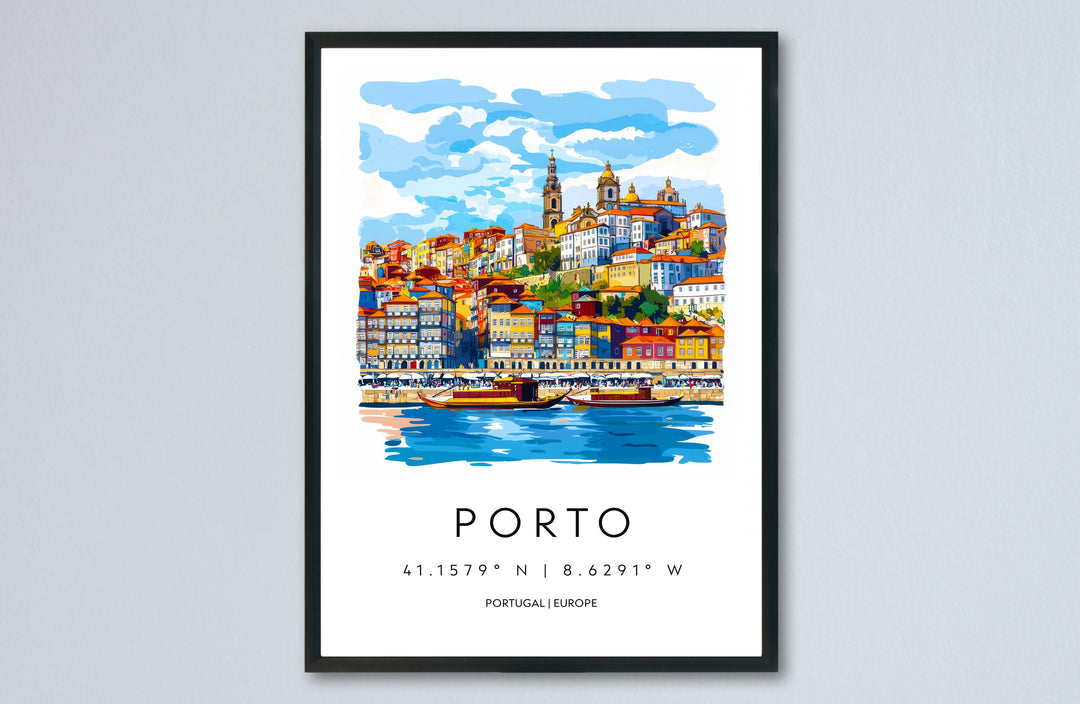 Porto Watercolor Poster Wall Art Porto Wall Decor Home Décor Porto Gift Portugal Art Lover Gift, Travel Souvenir Print
