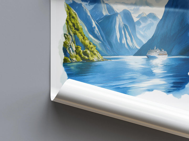 The Fjords Watercolor Poster Wall Art Fjords Wall Decor Home Décor The Fjords Gift Norway Art Lover Gift, Travel Souvenir Print