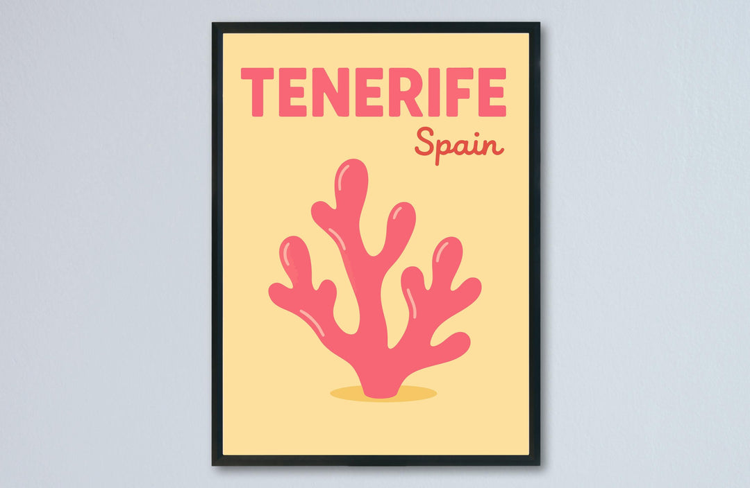 Tenerife Preppy Poster Wall Art Tenerife Wall Decor Home Décor Tenerife Gift Spain Art Lover Gift, Travel Souvenir Print