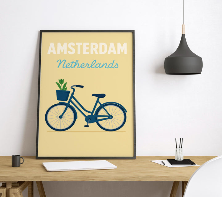 Amsterdam Preppy Poster Wall Art Amsterdam Wall Decor Home Décor Amsterdam Gift Netherlands Art Lover Gift, Travel Souvenir Print