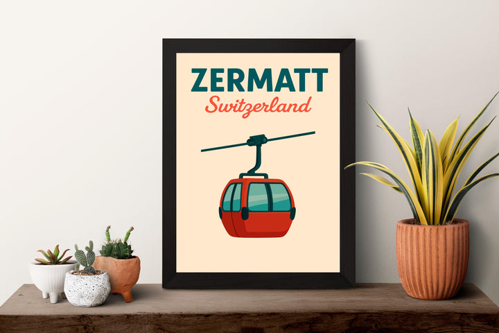 Zermatt Preppy Poster Wall Art Zermatt Wall Decor Home Décor Zermatt Gift Switzerland Art Lover Gift, Travel Souvenir Print