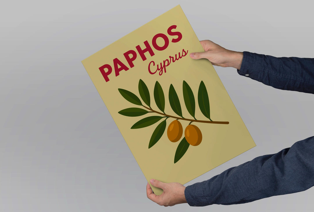Paphos Preppy Poster Wall Art Paphos Wall Decor Home Décor Paphos Gift Cyprus Art Lover Gift, Travel Souvenir Print