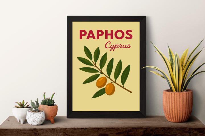 Paphos Preppy Poster Wall Art Paphos Wall Decor Home Décor Paphos Gift Cyprus Art Lover Gift, Travel Souvenir Print