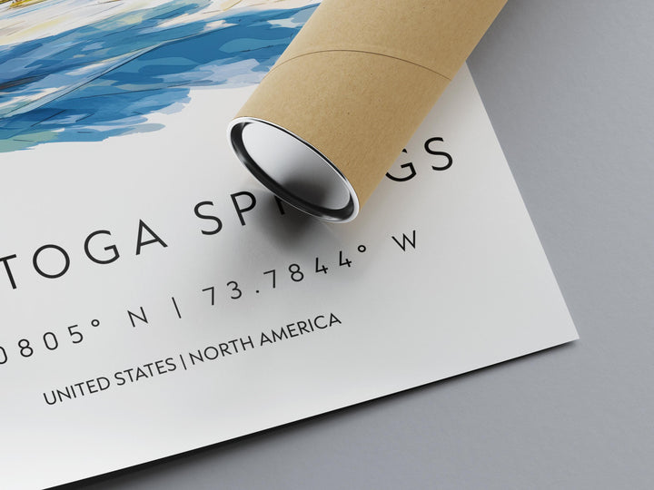 Saratoga Springs Watercolor Poster Wall Art Saratoga Decor Home Décor Saratoga Springs Gift USA Art Lover Gift, Travel Souvenir Print