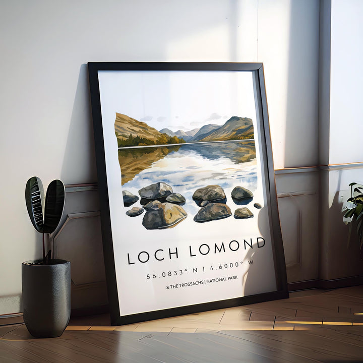 Loch Lomond Watercolor Poster Wall Art Loch Lomond Wall Hanging Home Décor Loch Lomond Gift Art Lovers Scotland Art Lover Gift