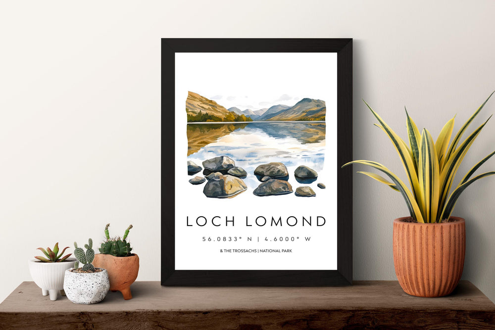 Loch Lomond Watercolor Poster Wall Art Loch Lomond Wall Hanging Home Décor Loch Lomond Gift Art Lovers Scotland Art Lover Gift