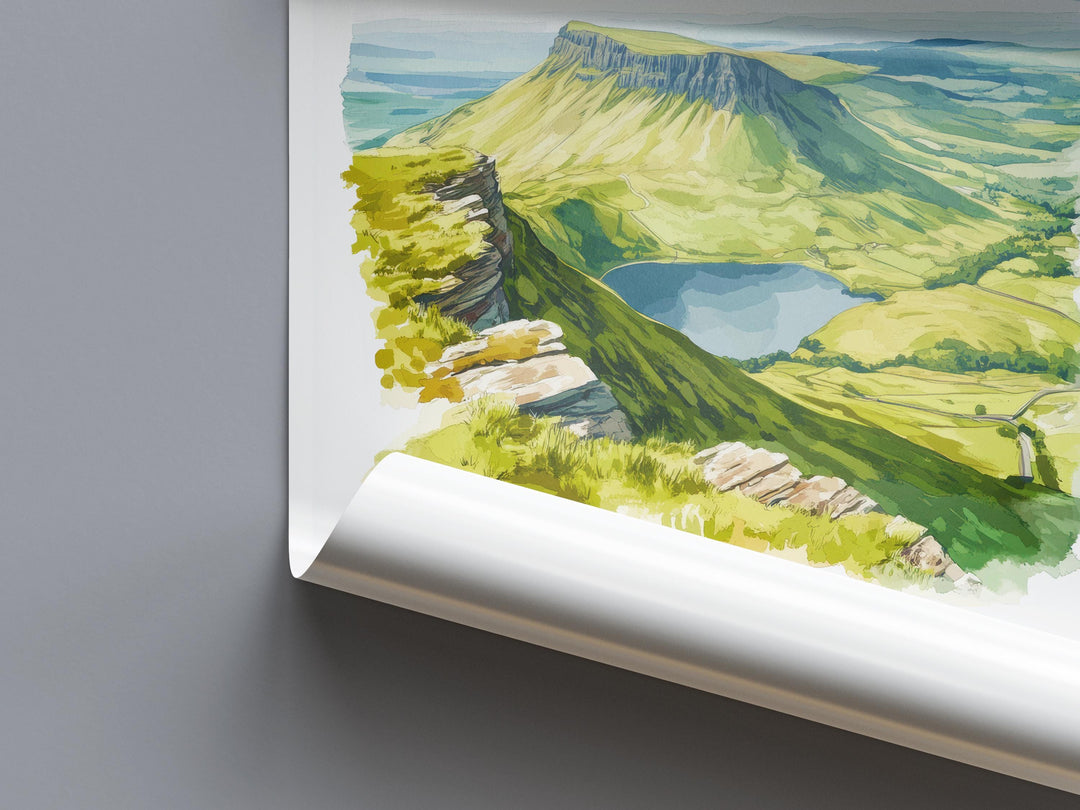 Brecon Beacons Watercolor Poster Wall Art Brecon Beacons Wall Decor Home Décor Brecon Beacons Gift UK Art Lover Gift, Travel Souvenir Print