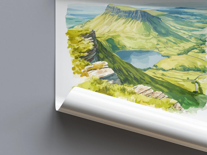 Brecon Beacons Watercolor Poster Wall Art Brecon Beacons Wall Decor Home Décor Brecon Beacons Gift UK Art Lover Gift, Travel Souvenir Print