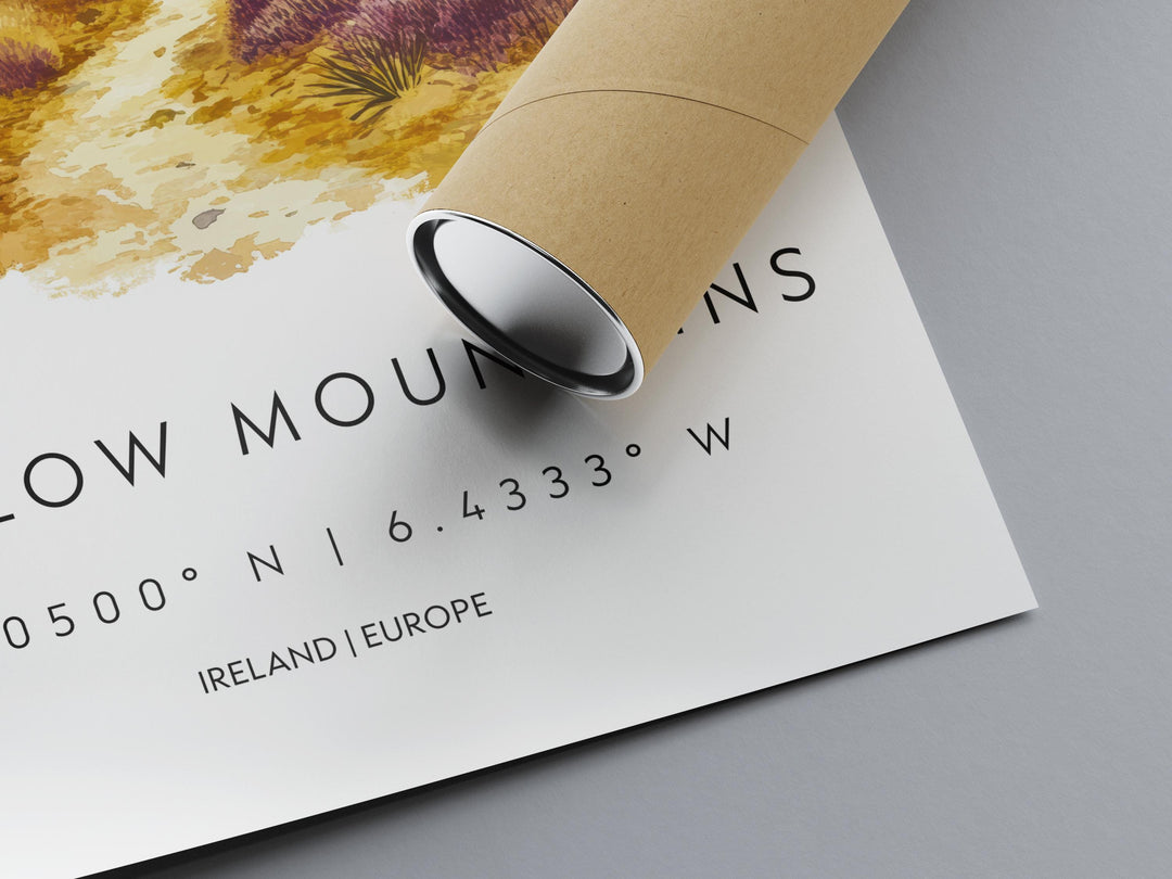 Wicklow Mountains Watercolor Poster Wall Art Wicklow Decor Home Décor Wicklow Gift Ireland Art Lover Gift, Travel Souvenir Print