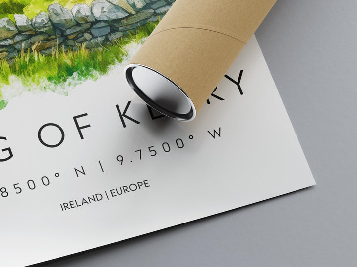 Ring of Kerry Watercolor Poster Wall Art Ring of Kerry Decor Home Décor Ring of Kerry Gift Ireland Art Lover Gift, Travel Souvenir Print