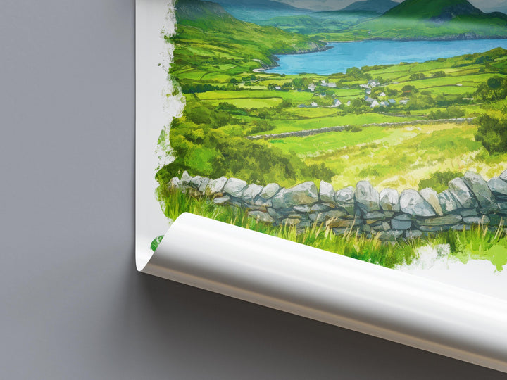 Ring of Kerry Watercolor Poster Wall Art Ring of Kerry Decor Home Décor Ring of Kerry Gift Ireland Art Lover Gift, Travel Souvenir Print