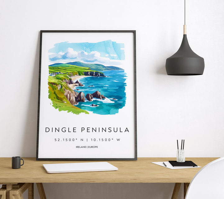 Dingle Peninsula Watercolor Poster Wall Art Dingle Decor Home Décor Dingle Gift Ireland Art Lover Gift, Travel Souvenir Print