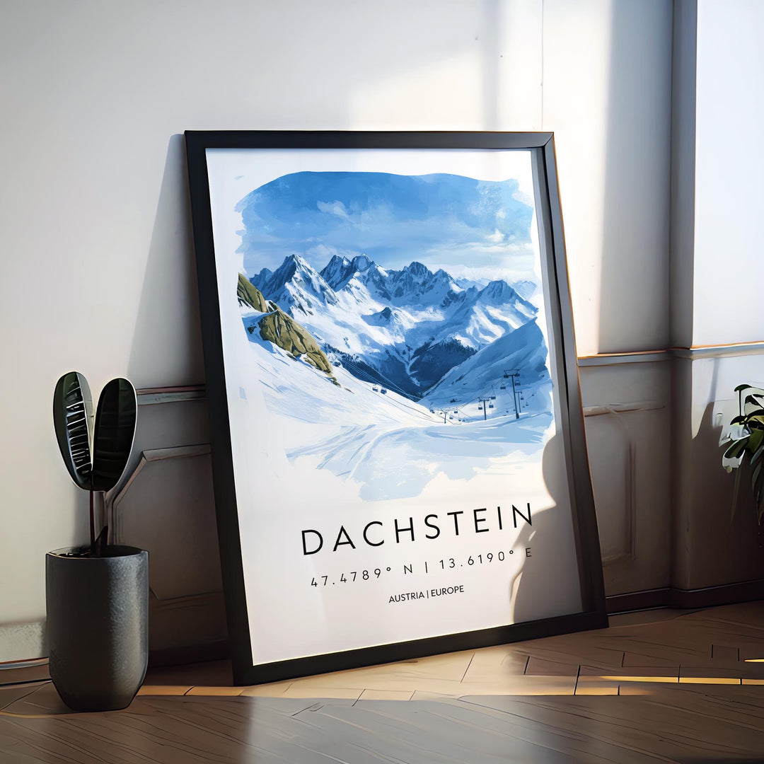 Dachstein watercolor poster Wall Art Dachstein Wall Hanging Home Décor Dachstein Gift Art Lovers Italy Art Lover Gift