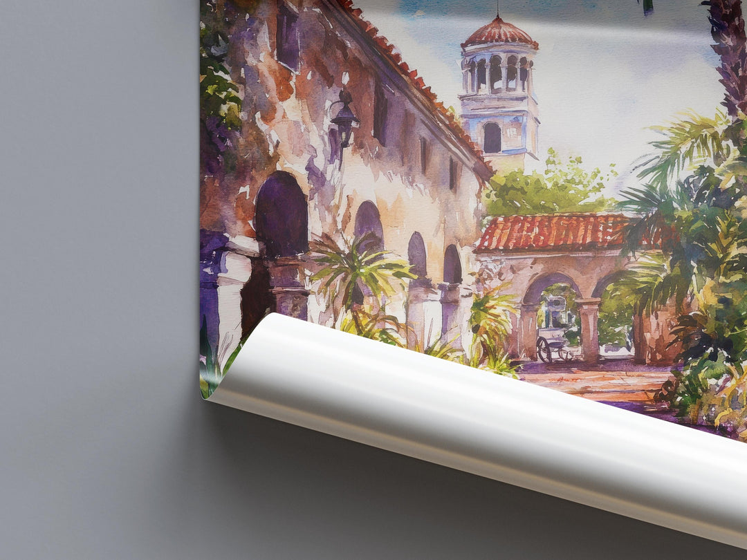 St. Augustine Watercolor Poster Wall Art St. Augustine Wall Hanging Home Décor St. Augustine Gift Art Lovers United States Art Lover Gift